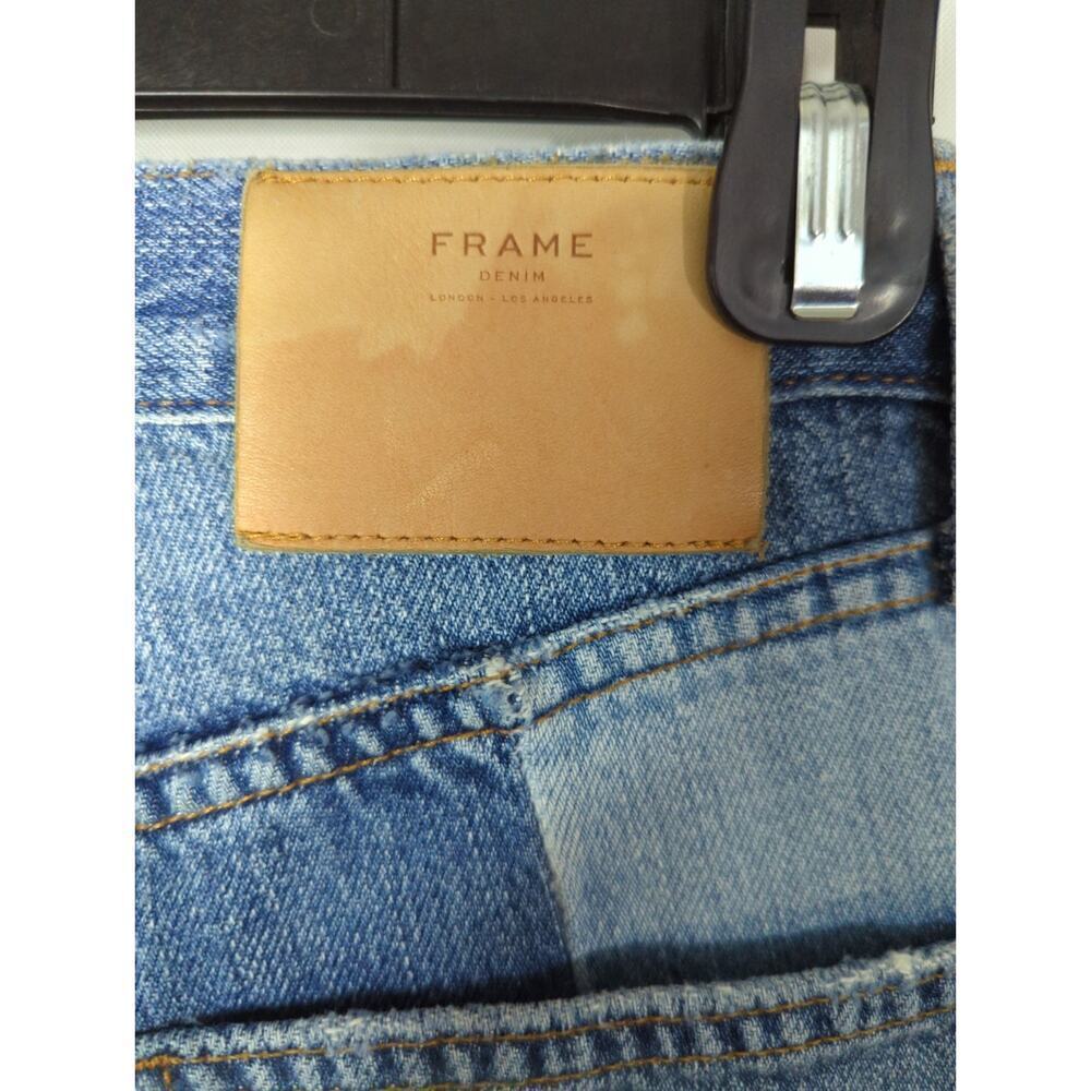 Frame Denim Nouveau Le Mix Jeans Colorblocked Distressed Cropped Size 26 - Picture 10 of 16